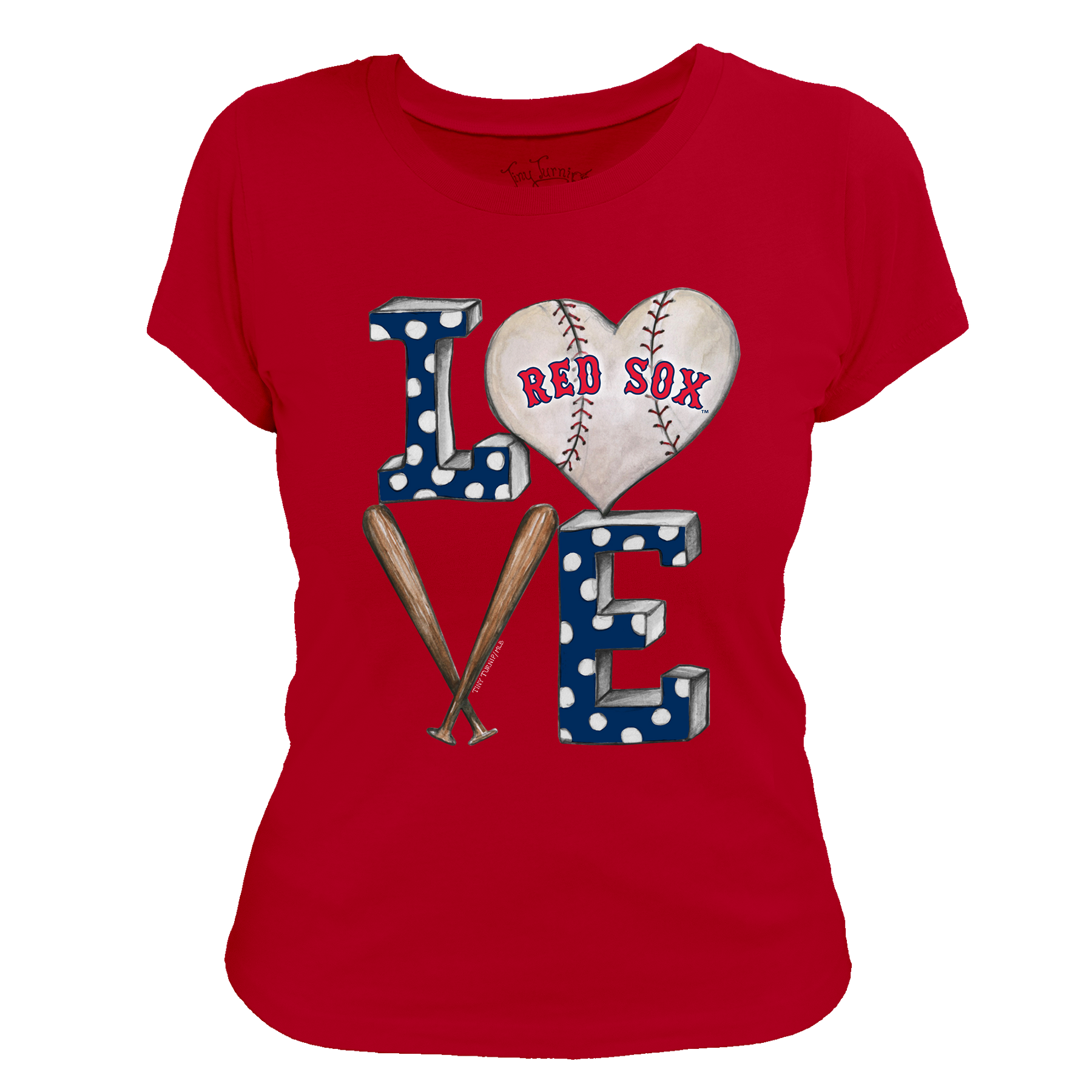Boston Red Sox Baseball LOVE Tee Shirt - Tiny Turnip