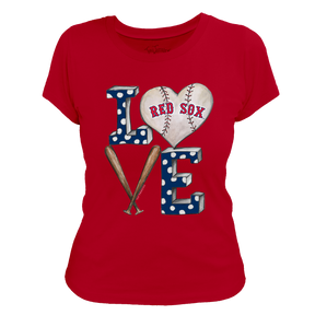 Boston Red Sox Baseball LOVE Tee Shirt - Tiny Turnip
