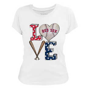 Boston Red Sox Baseball LOVE Tee Shirt - Tiny Turnip