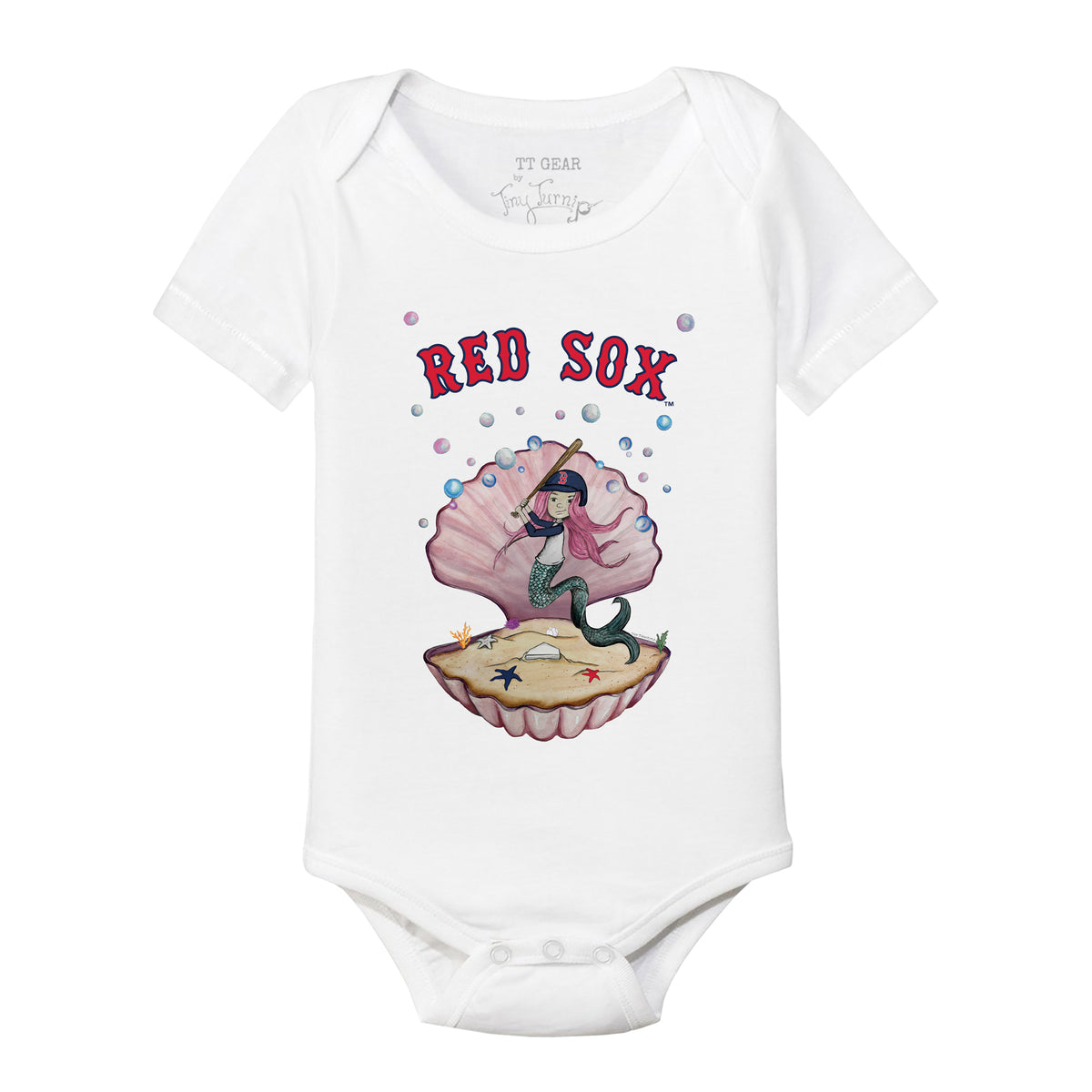 Boston Red Sox Mermaid Short Sleeve Snapper