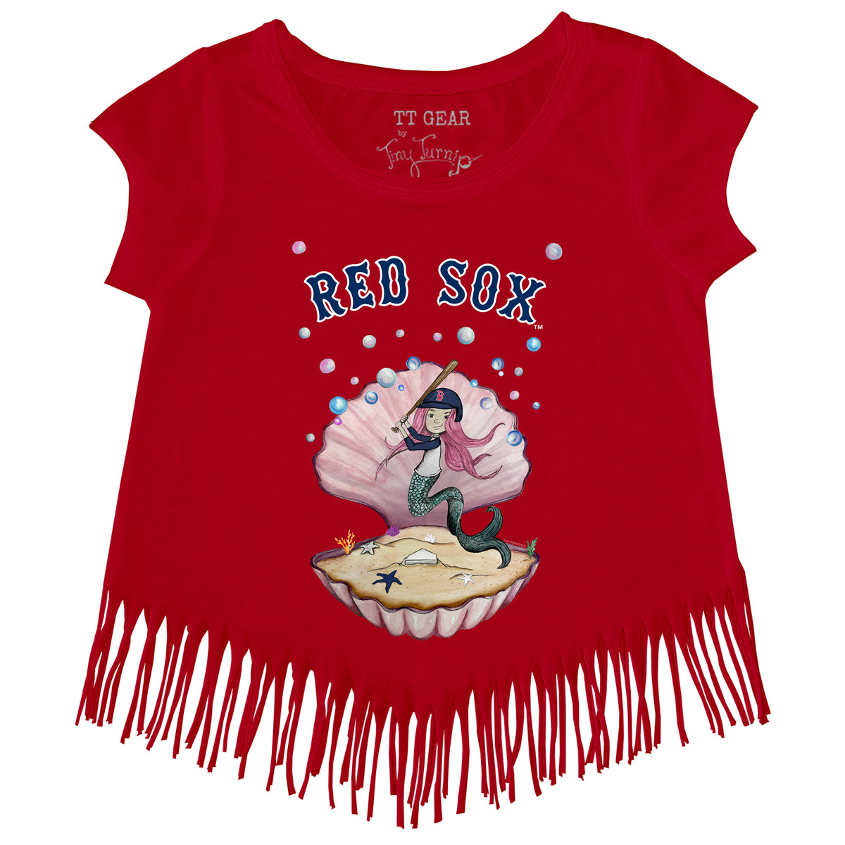 Boston Red Sox Mermaid Fringe Tee