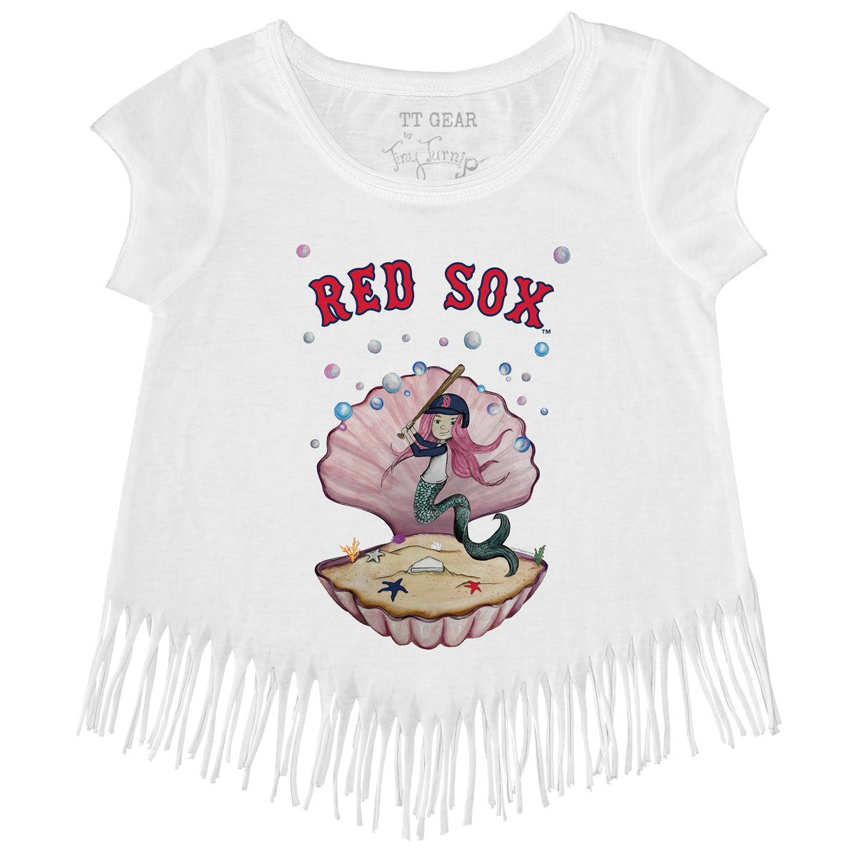 Boston Red Sox Mermaid Fringe Tee