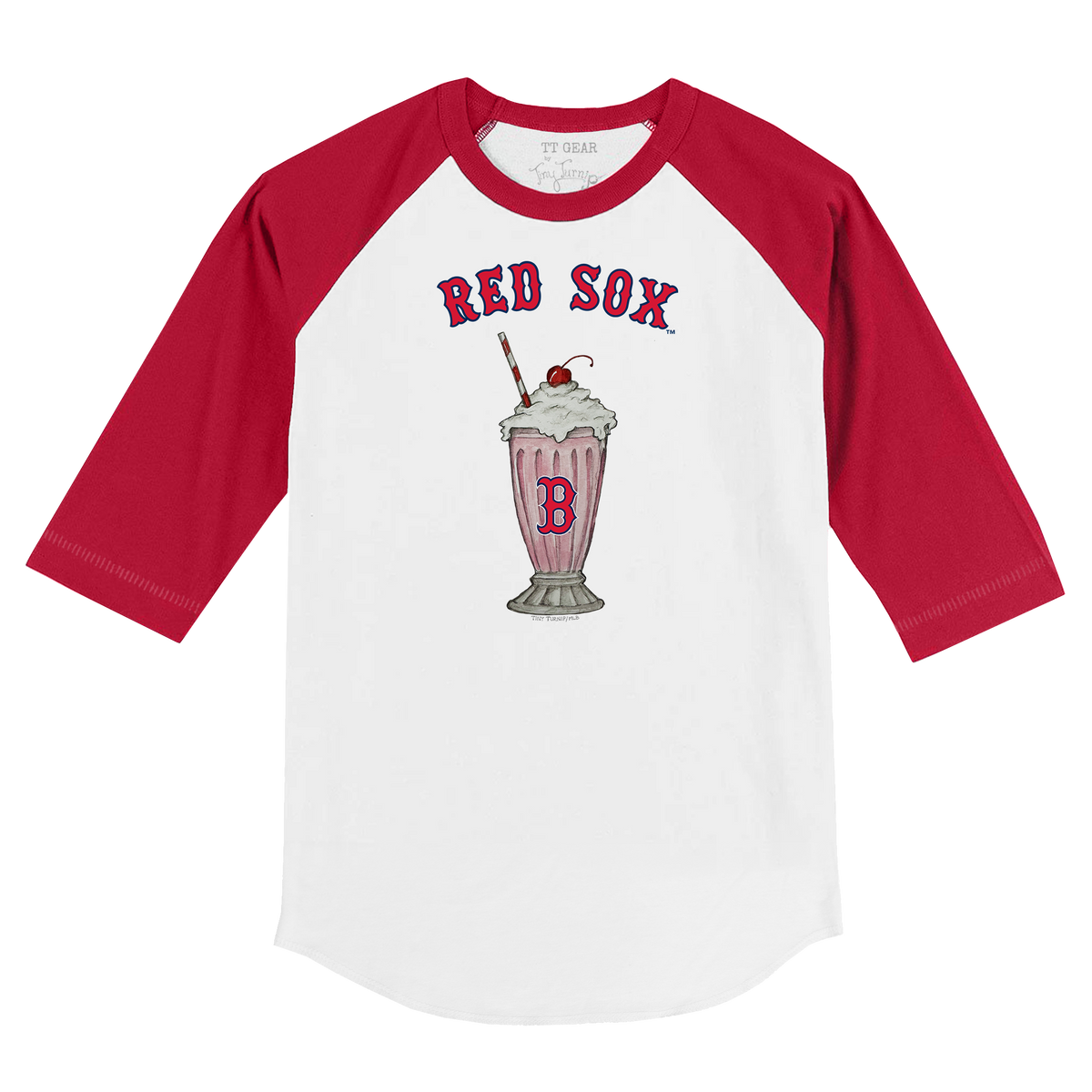 Boston Red Sox Milkshake 3/4 Red Sleeve Raglan