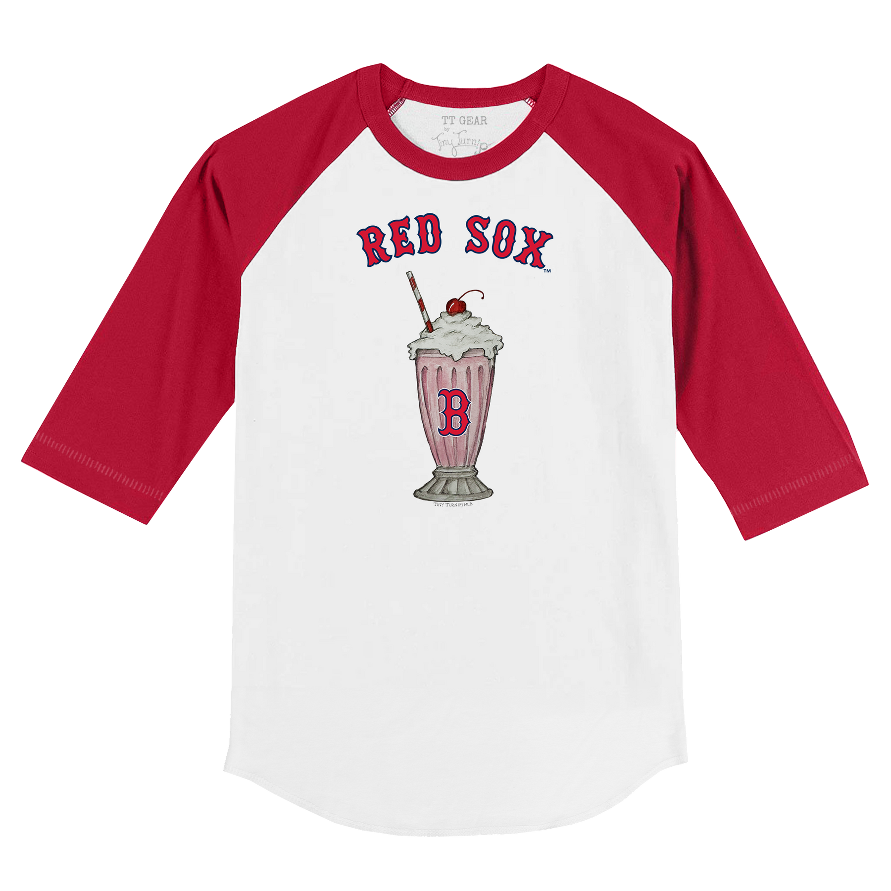 Boston Red Sox Milkshake 3/4 Red Sleeve Raglan