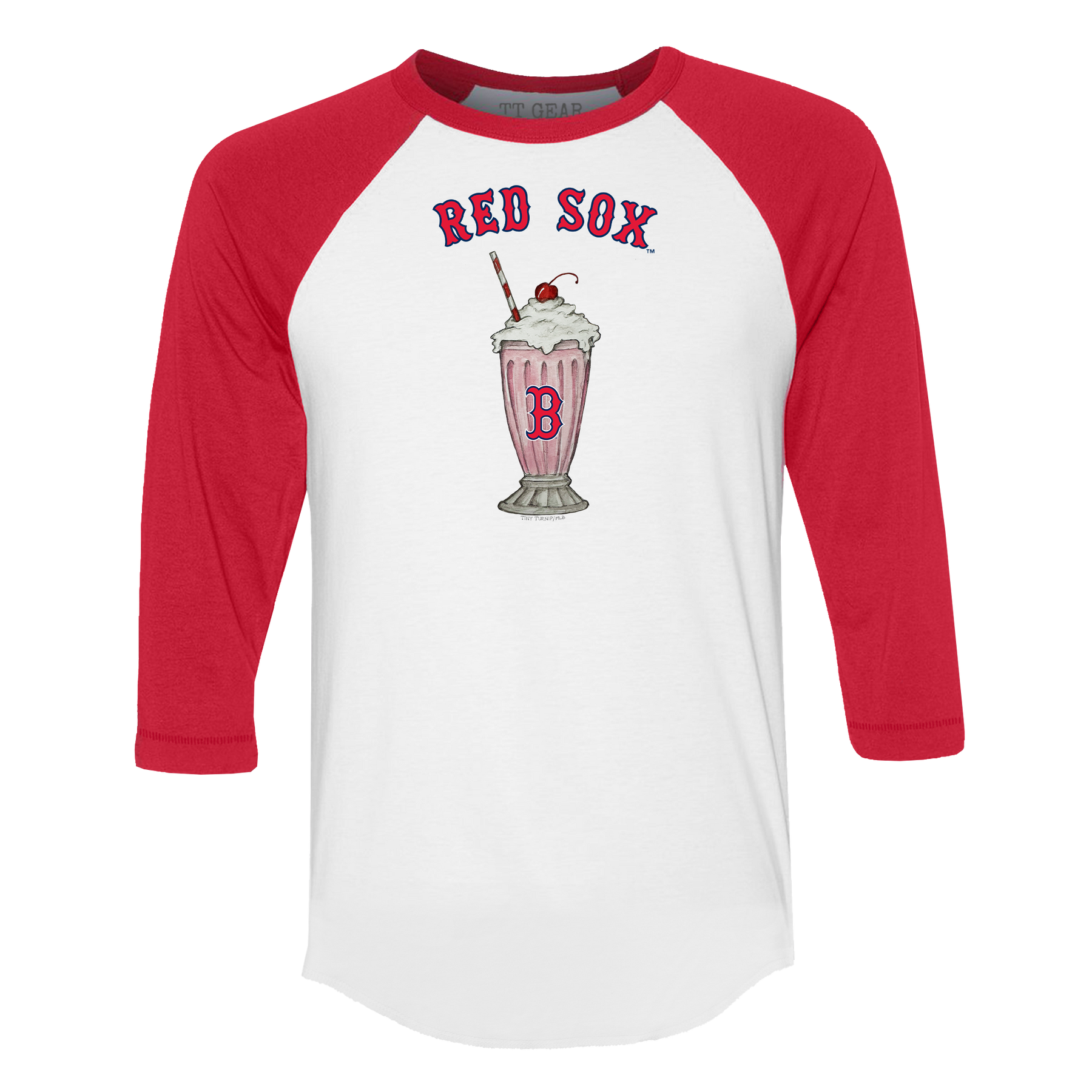 Boston Red Sox Milkshake 3/4 Red Sleeve Raglan