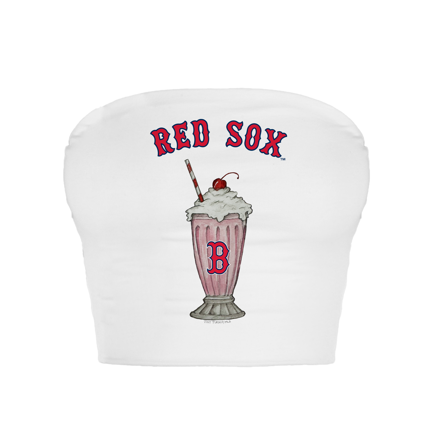 Boston Red Sox Milkshake Crop Tube Top