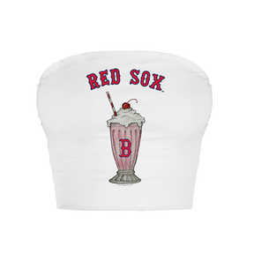 Boston Red Sox Milkshake Crop Tube Top