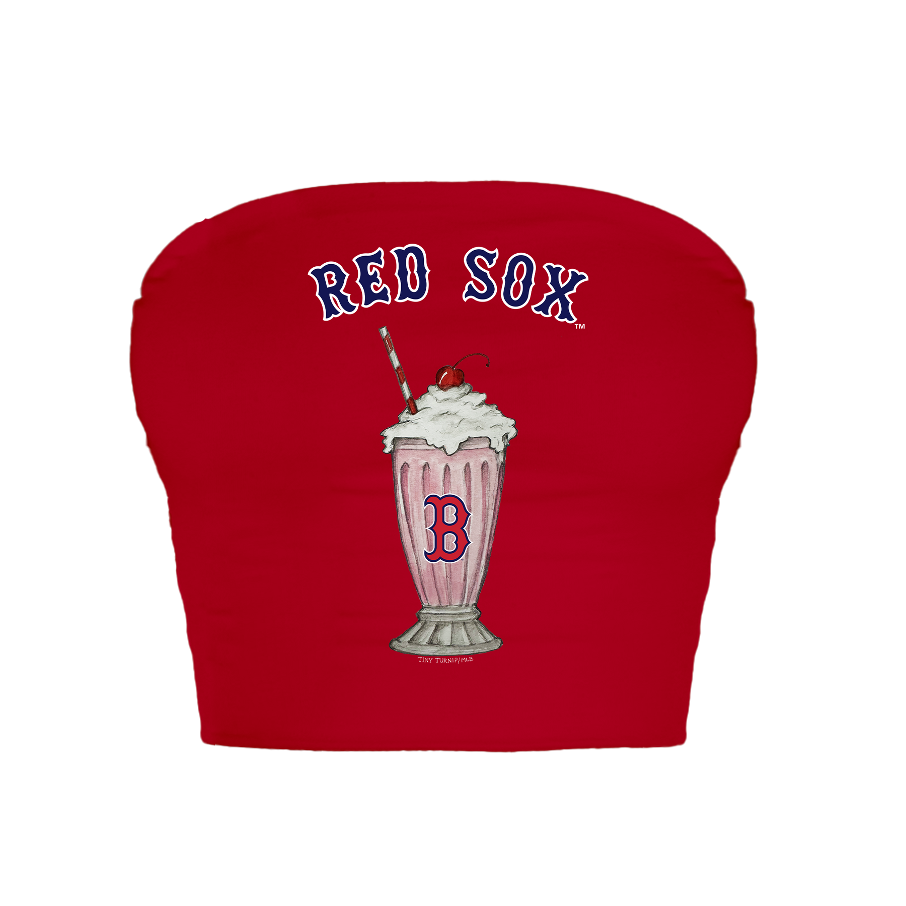 Boston Red Sox Milkshake Crop Tube Top
