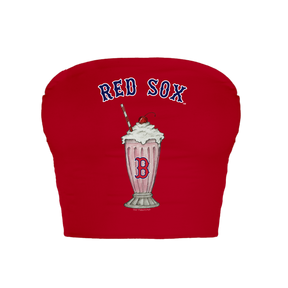 Boston Red Sox Milkshake Crop Tube Top