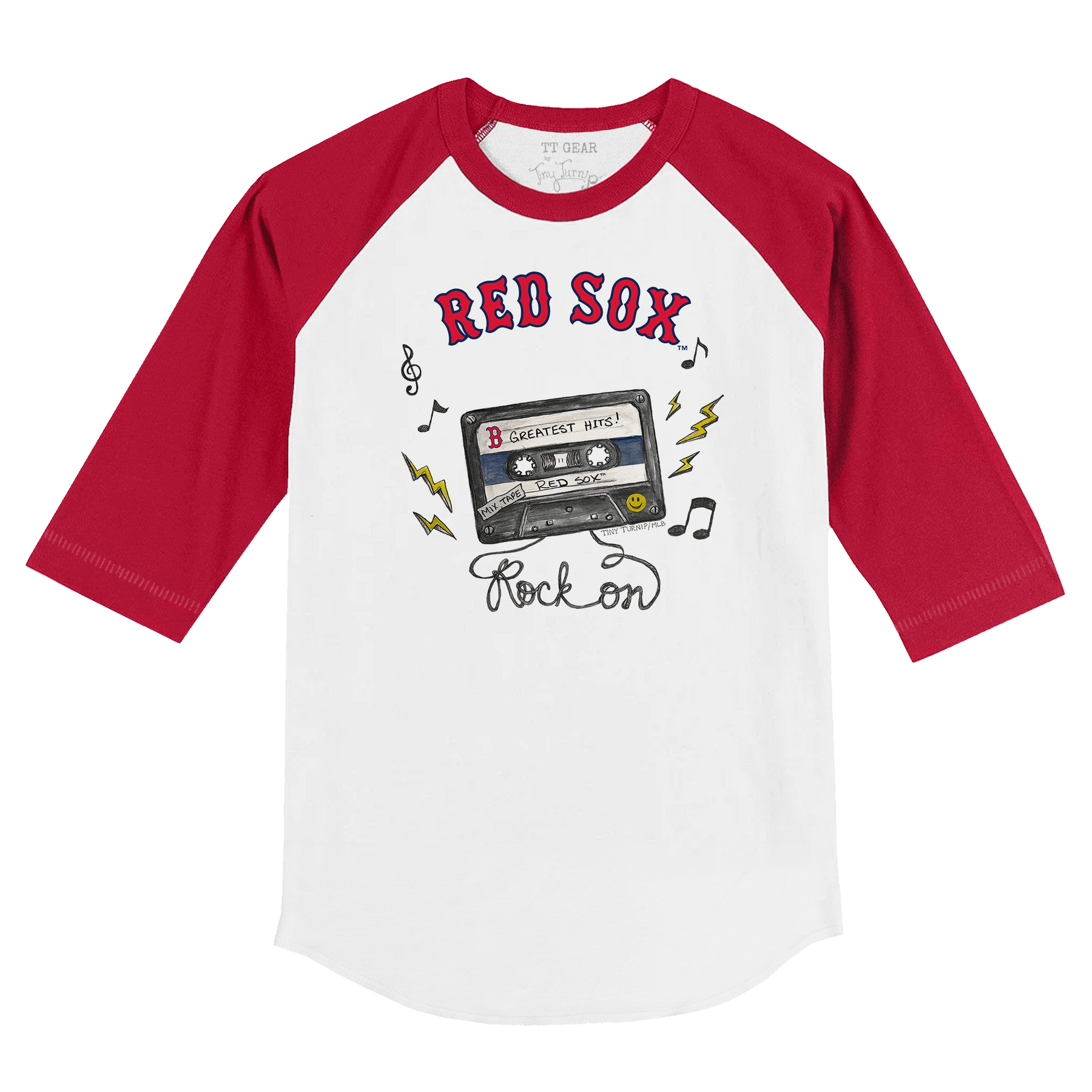 Boston Red Sox Mixtape 3/4 Red Sleeve Raglan