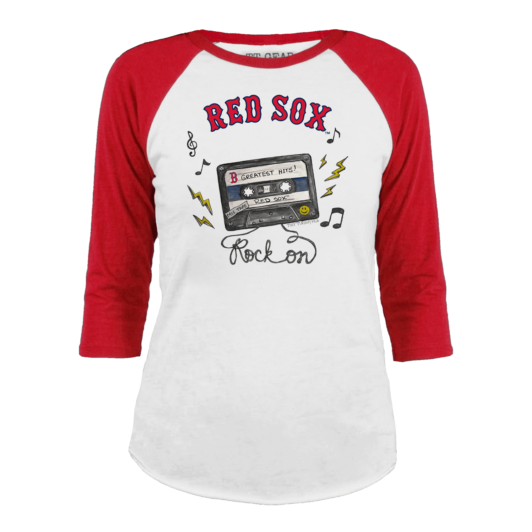 Boston Red Sox Mixtape 3/4 Red Sleeve Raglan