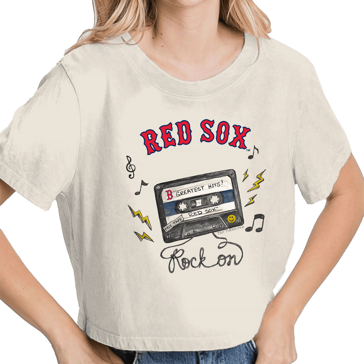 Boston Red Sox Mixtape Vintage Crop Tee
