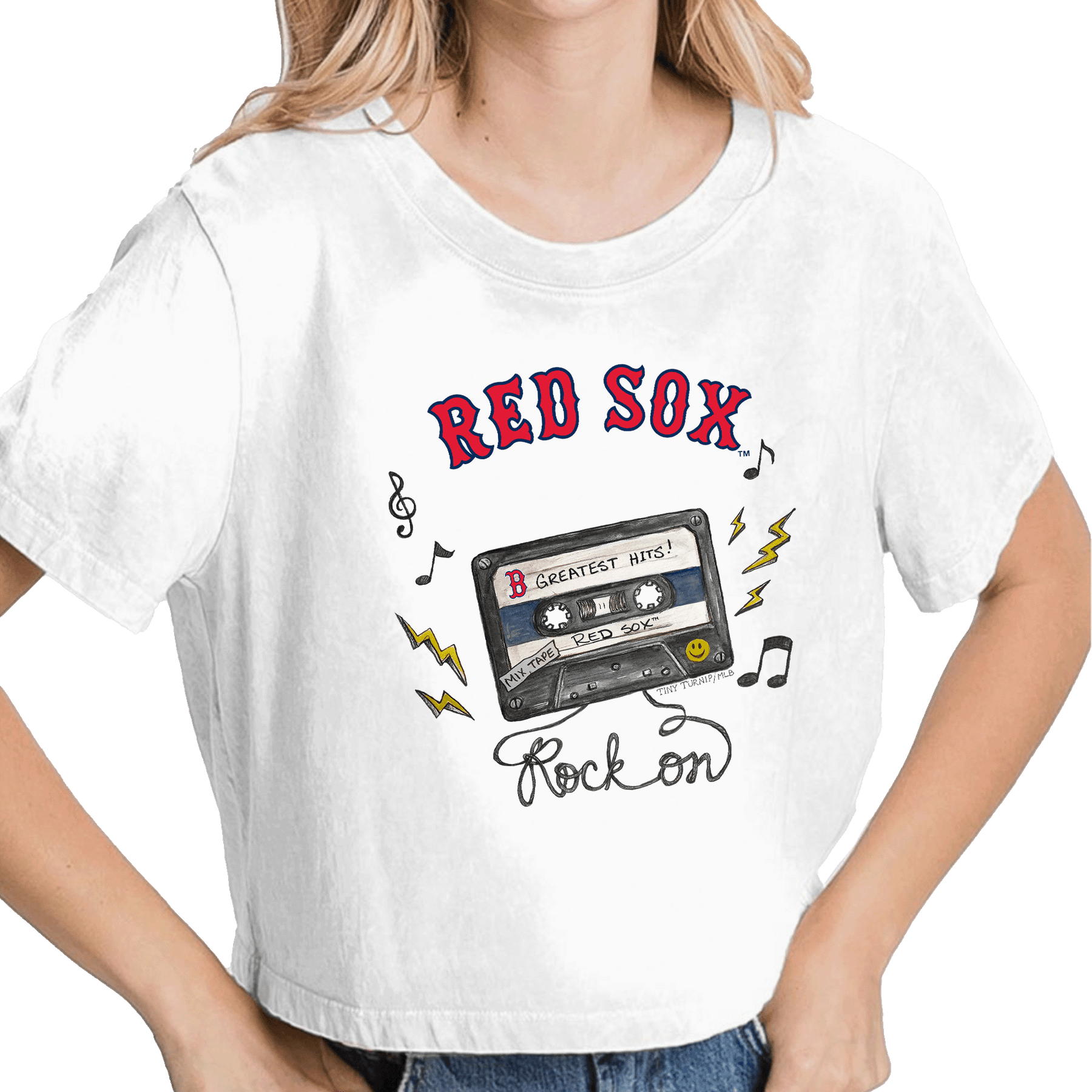 Boston Red Sox Mixtape Vintage Crop Tee