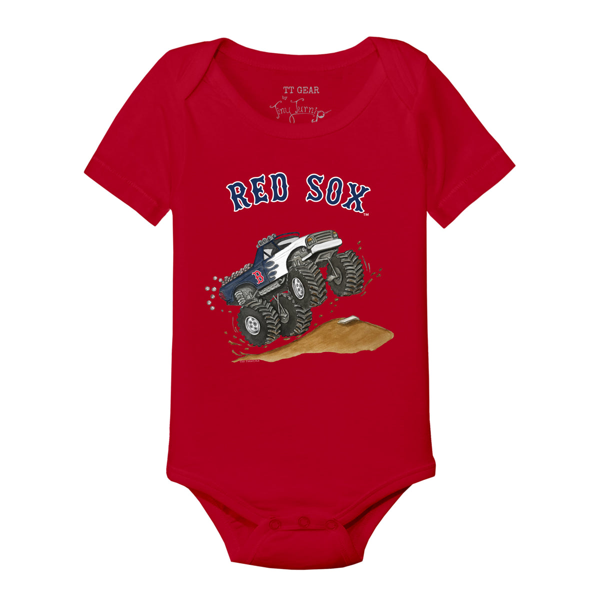 Boston Red Sox Monster Truck Short Sleeve Snapper