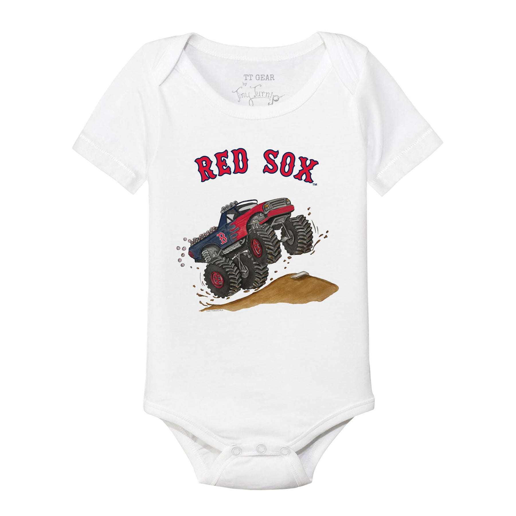 Boston Red Sox Monster Truck Short Sleeve Snapper