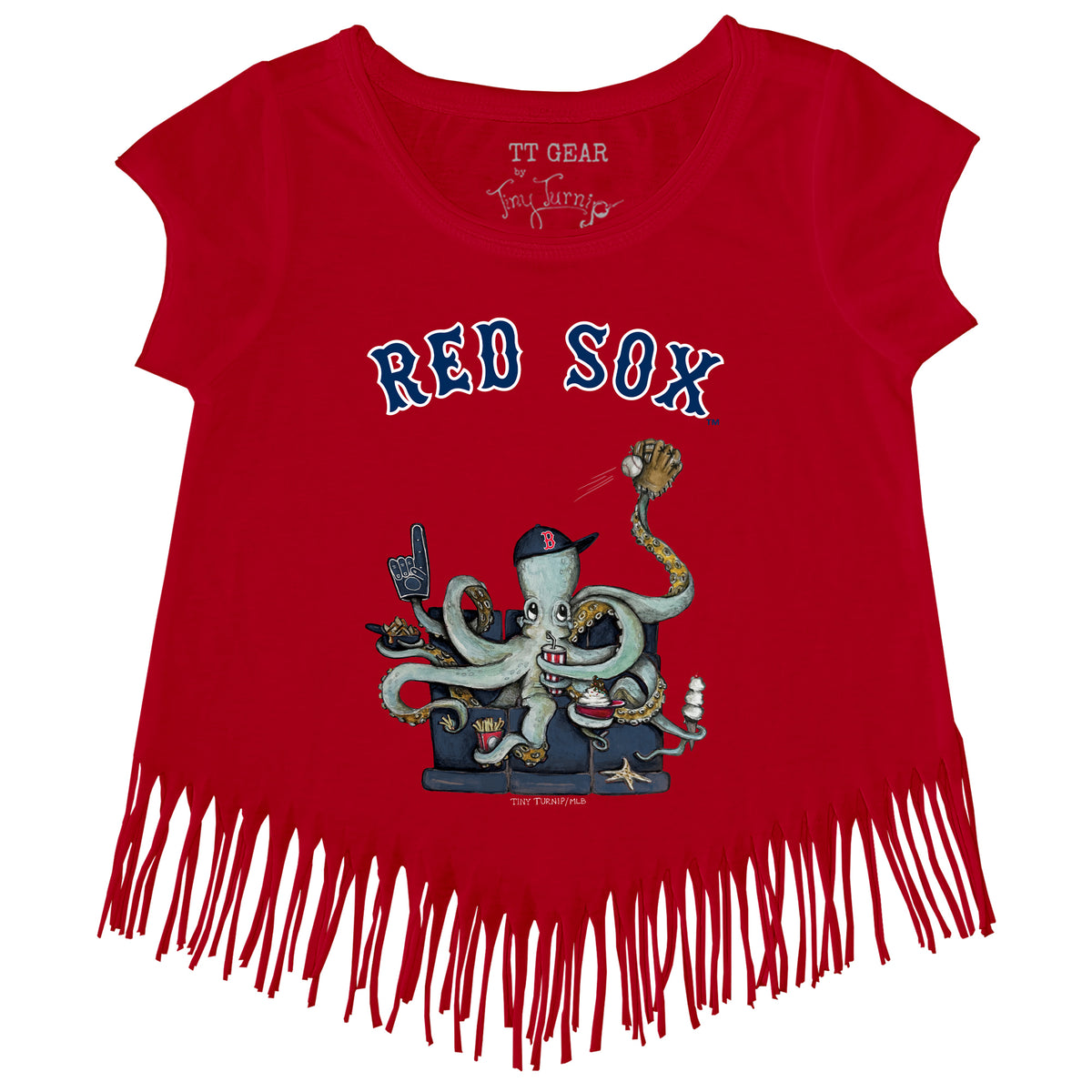 Boston Red Sox Octopus Fringe Tee