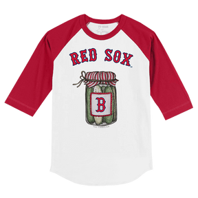 Boston Red Sox Pickle Jar 3/4 Red Sleeve Raglan