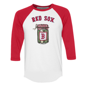 Boston Red Sox Pickle Jar 3/4 Red Sleeve Raglan