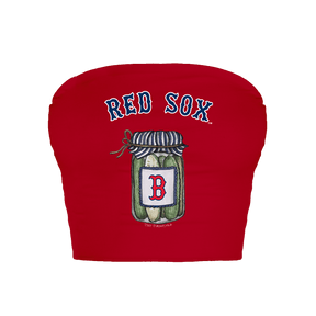 Boston Red Sox Pickle Jar Crop Tube Top