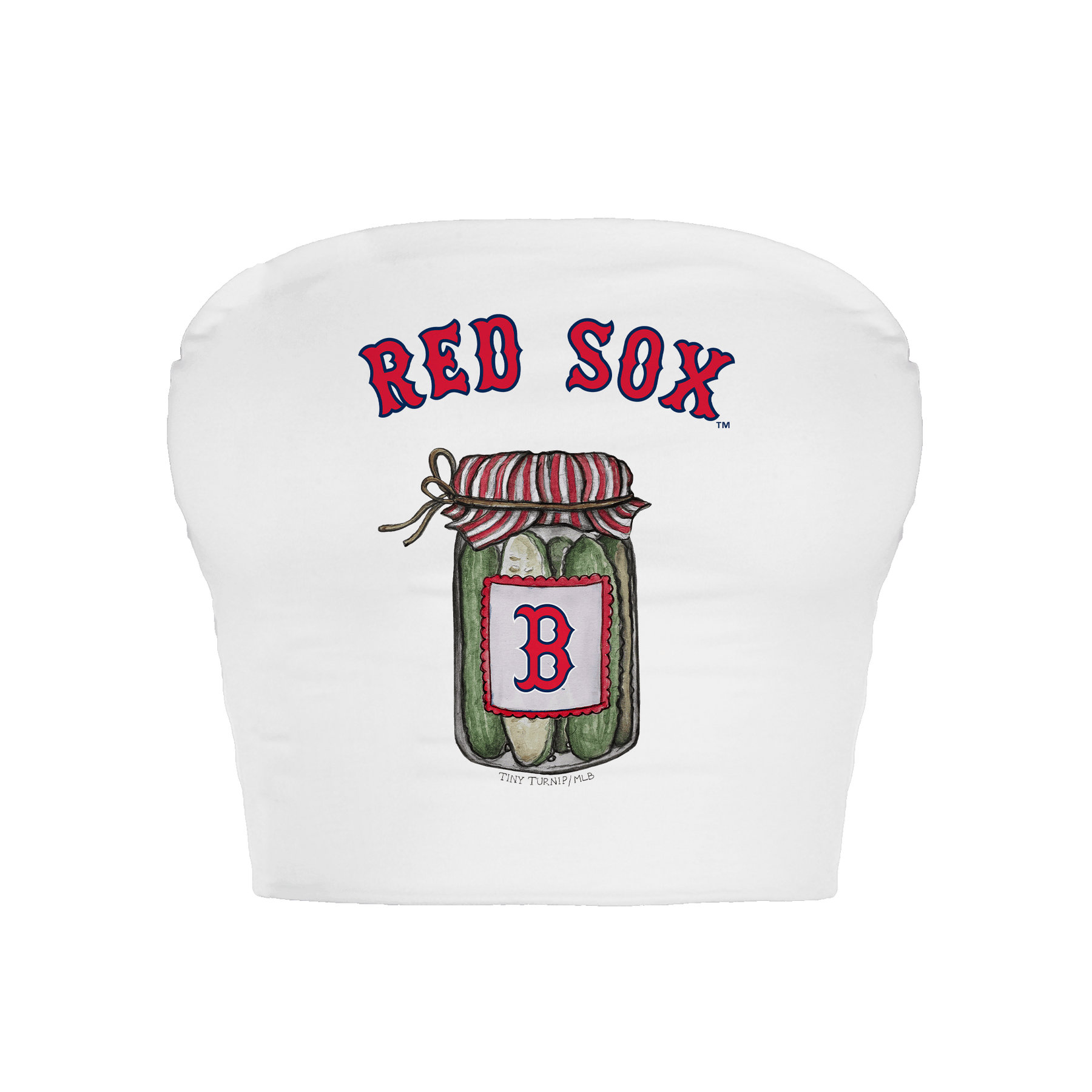 Boston Red Sox Pickle Jar Crop Tube Top