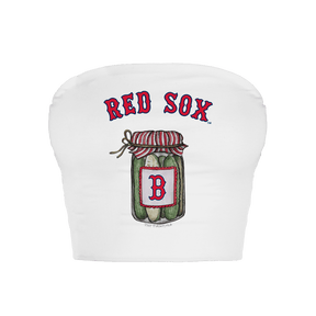 Boston Red Sox Pickle Jar Crop Tube Top