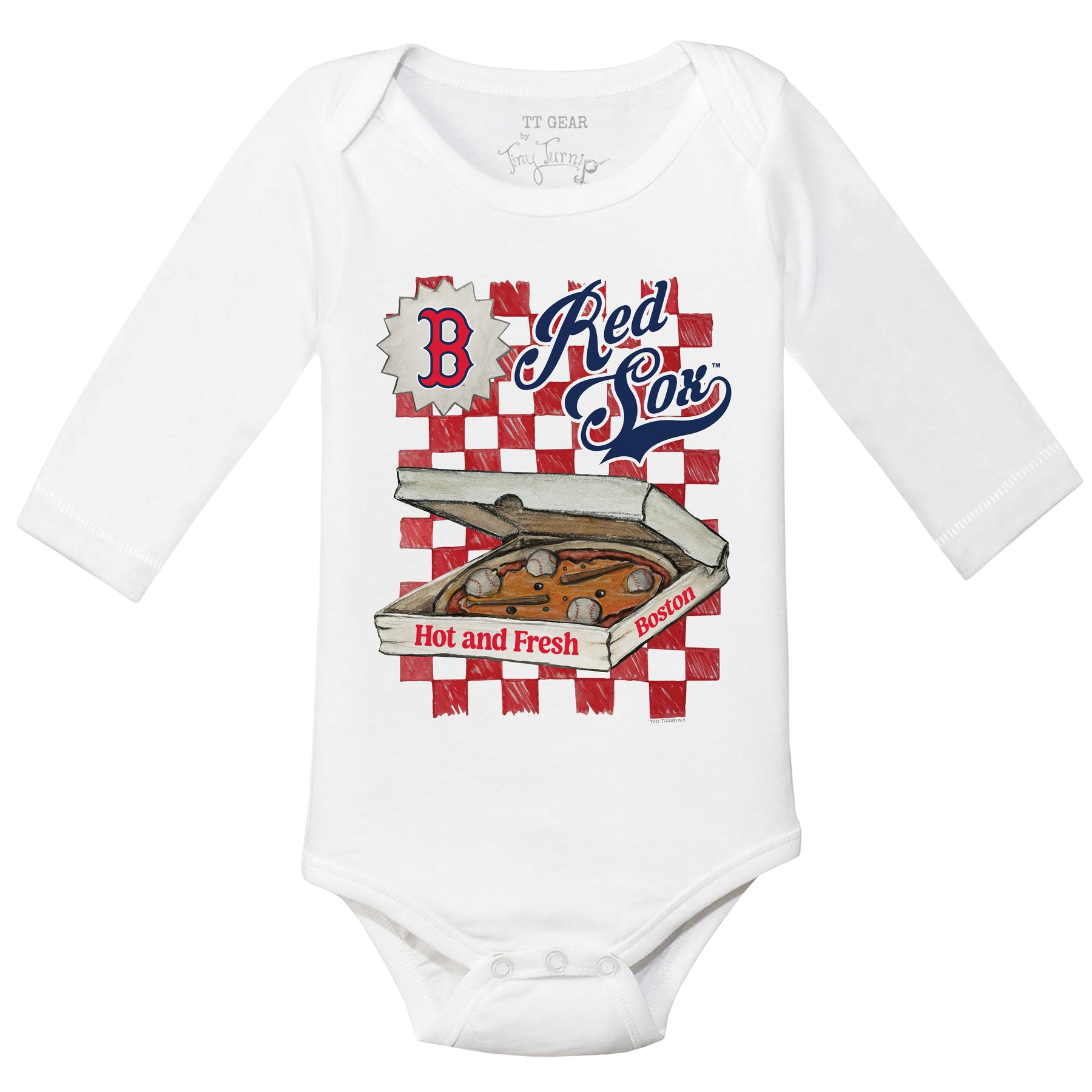 Boston Red Sox Pizza Long Sleeve Snapper