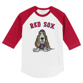 Boston Red Sox Puddy 3/4 Red Sleeve Raglan - Tiny Turnip