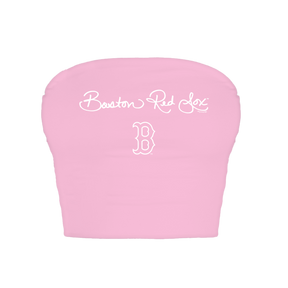 Boston Red Sox Logo Script Crop Tube Top