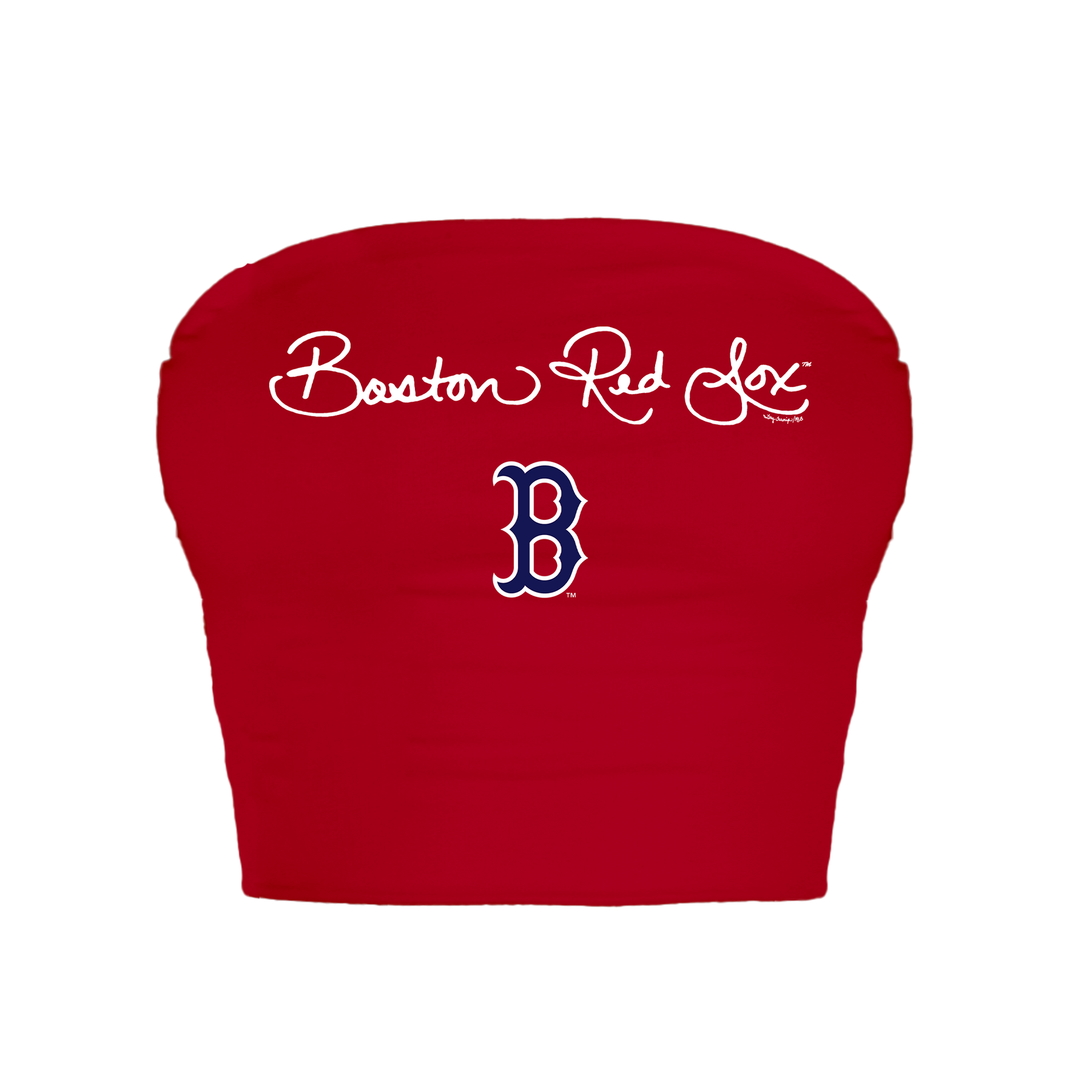 Boston Red Sox Logo Script Crop Tube Top