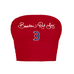 Boston Red Sox Logo Script Crop Tube Top