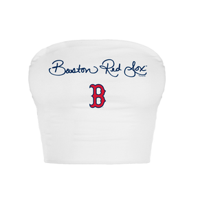 Boston Red Sox Logo Script Crop Tube Top