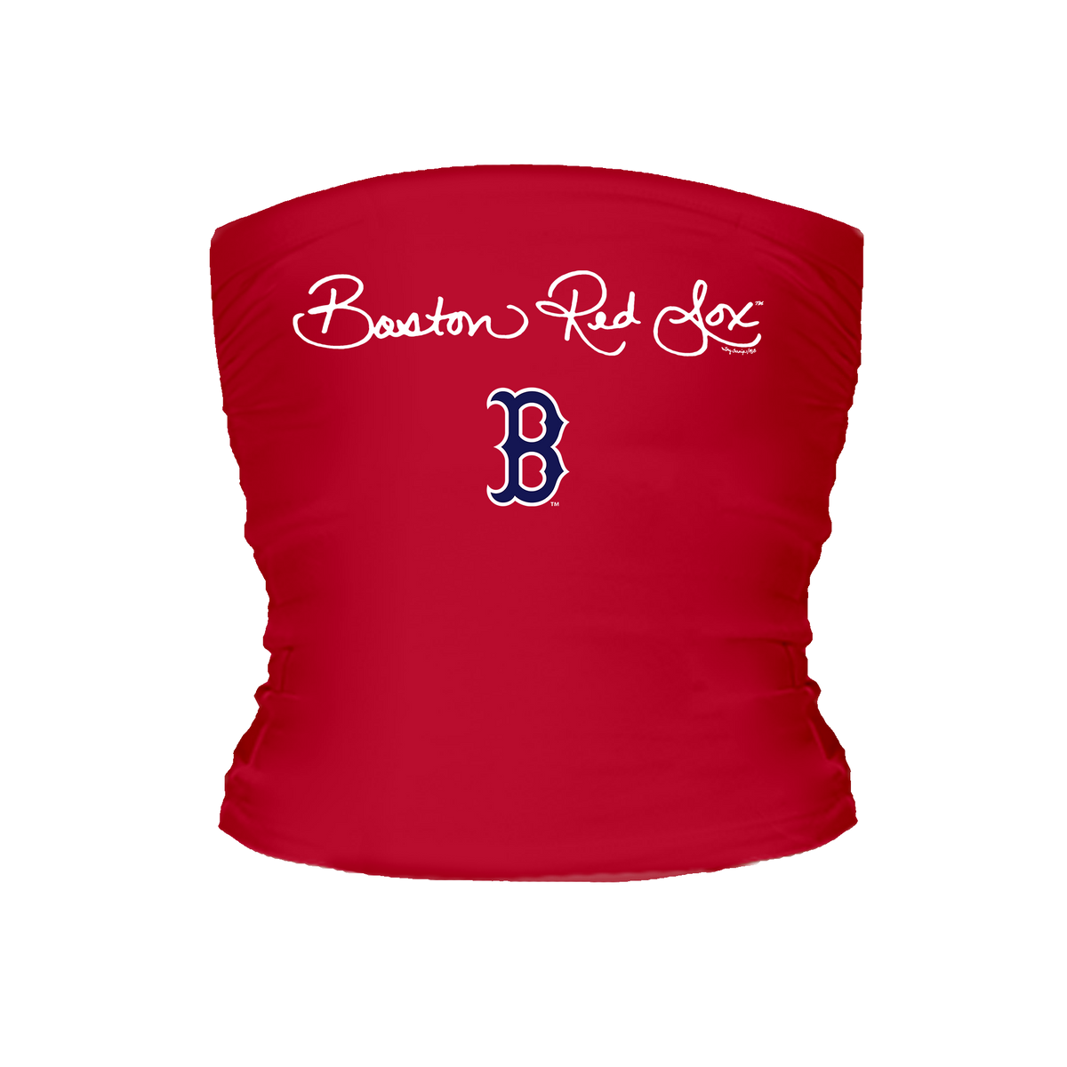 Boston Red Sox Logo Script Tube Top - Tiny Turnip