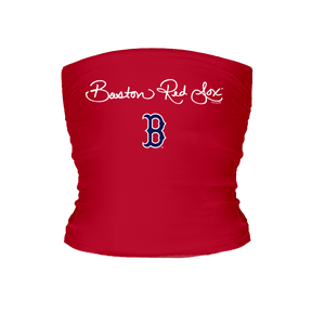 Boston Red Sox Logo Script Tube Top - Tiny Turnip