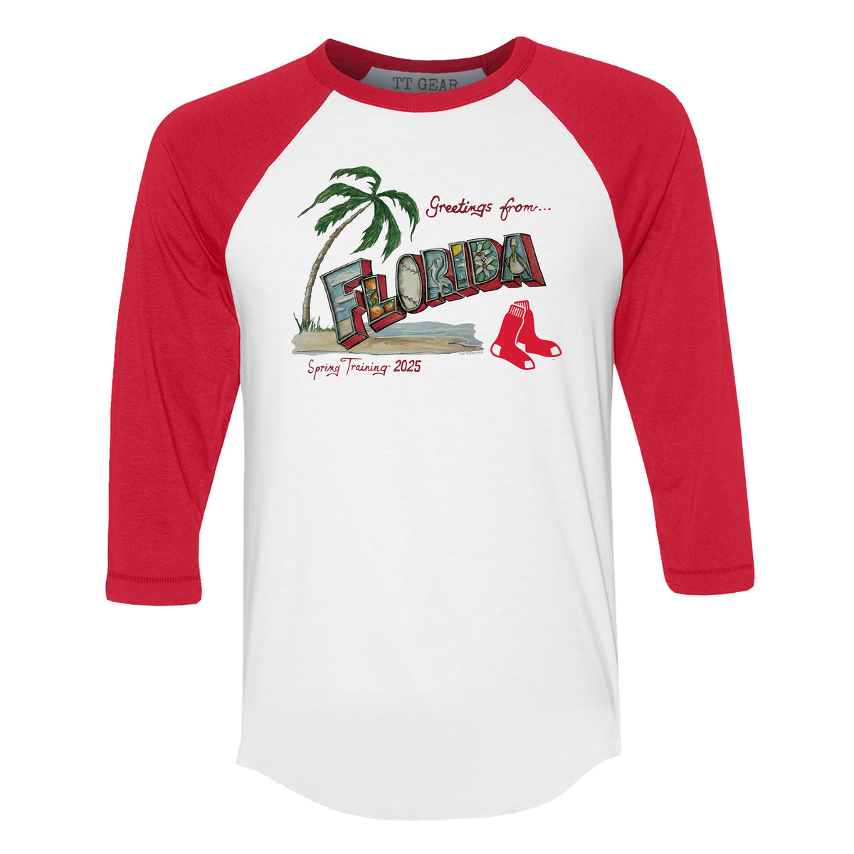 Boston Red Sox Spring Training 2025 3/4 Red Sleeve Raglan