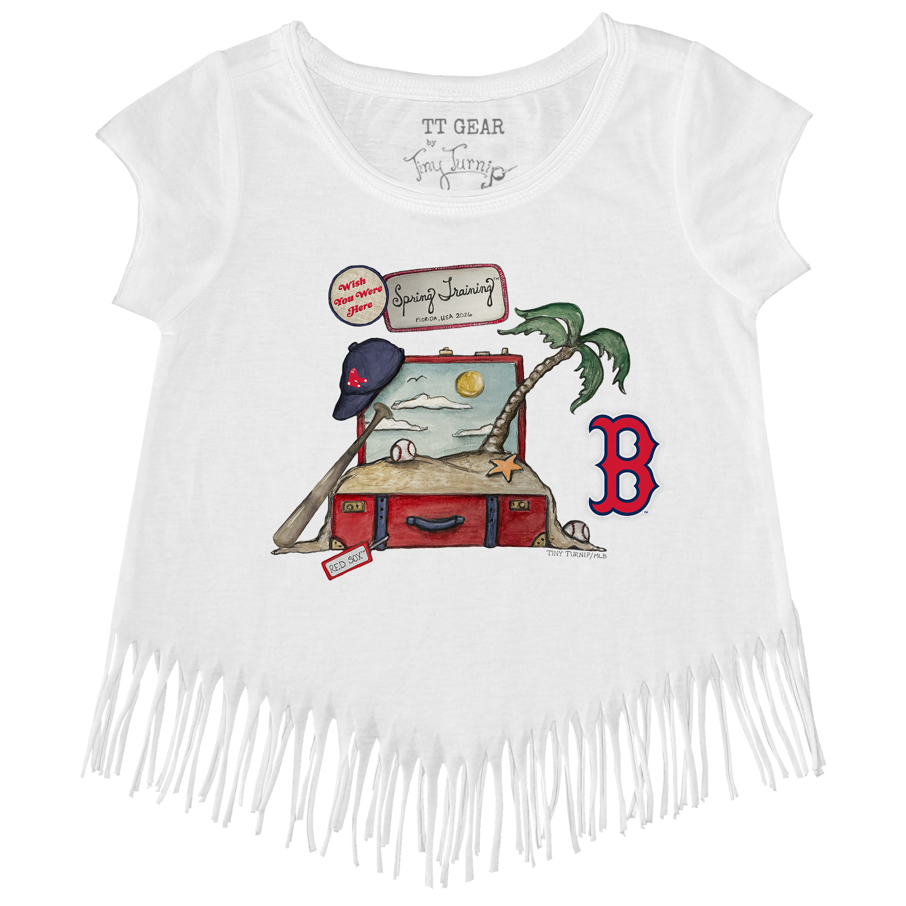 Boston Red Sox Spring Training 2026 Fringe Tee - Tiny Turnip