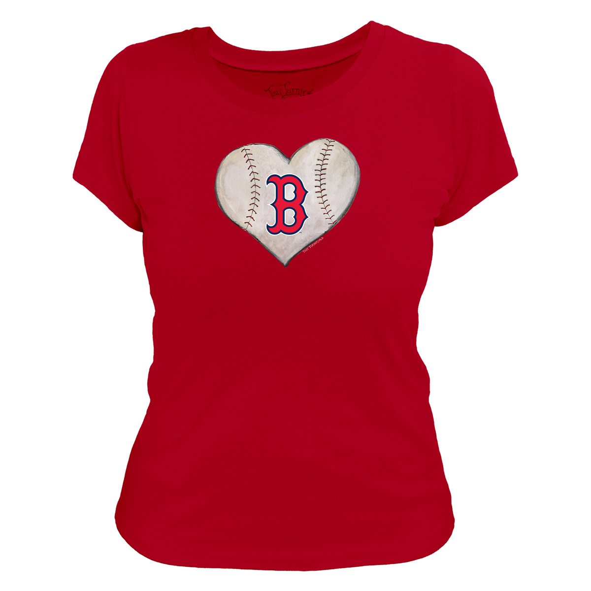 Boston Red Sox Stitched Heart Women's Tee Shirt - Tiny Turnip