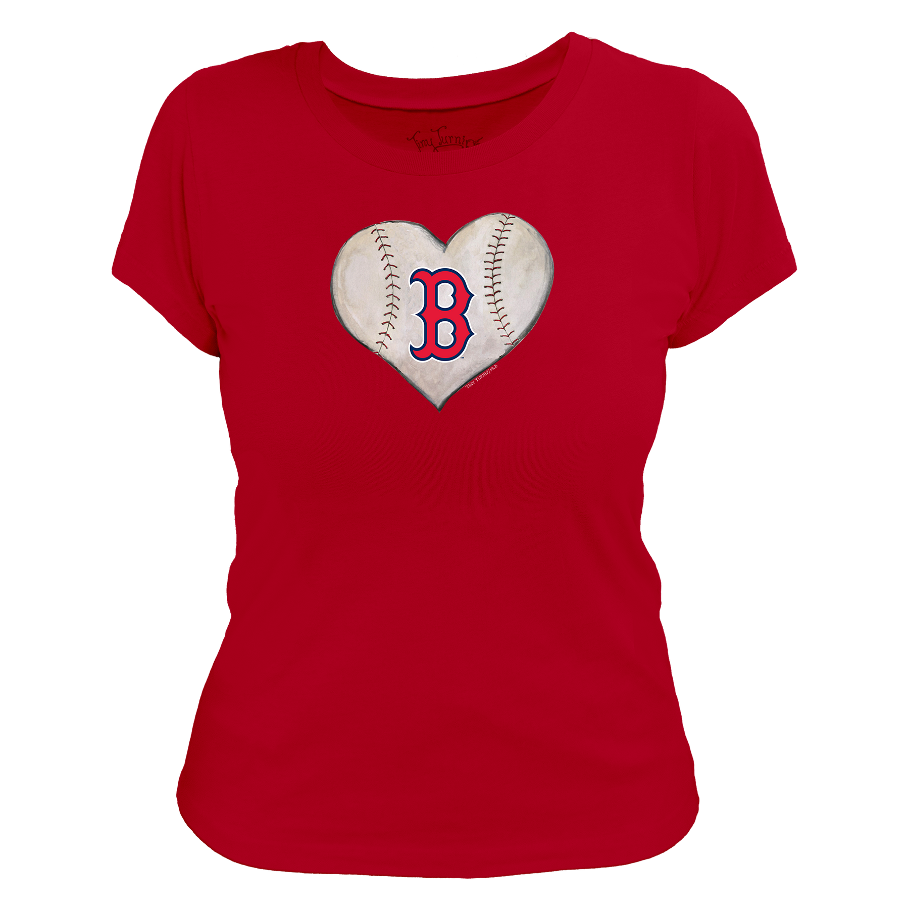 Boston Red Sox Stitched Heart Women's Tee Shirt - Tiny Turnip