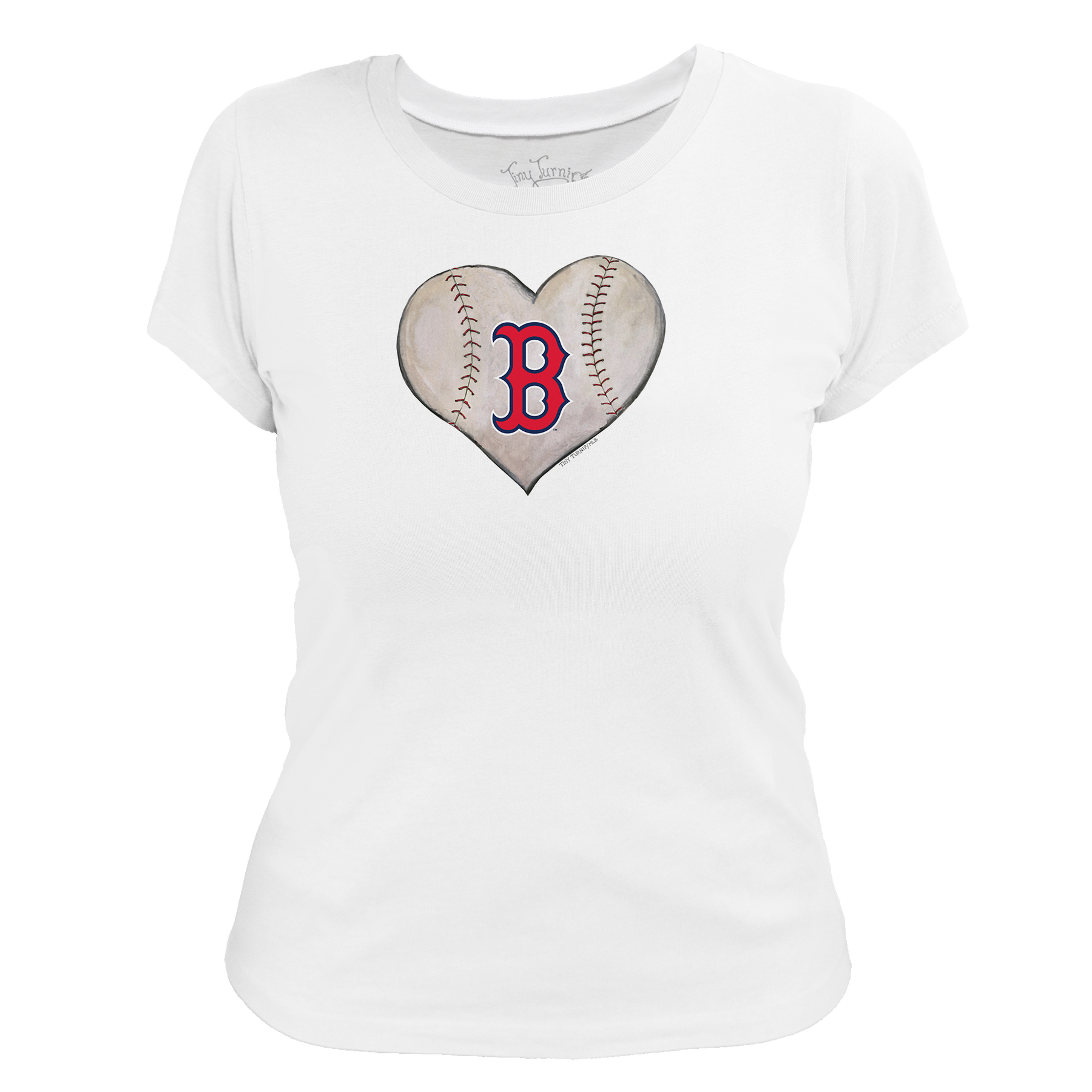 Boston Red Sox Stitched Heart Women's Tee Shirt - Tiny Turnip