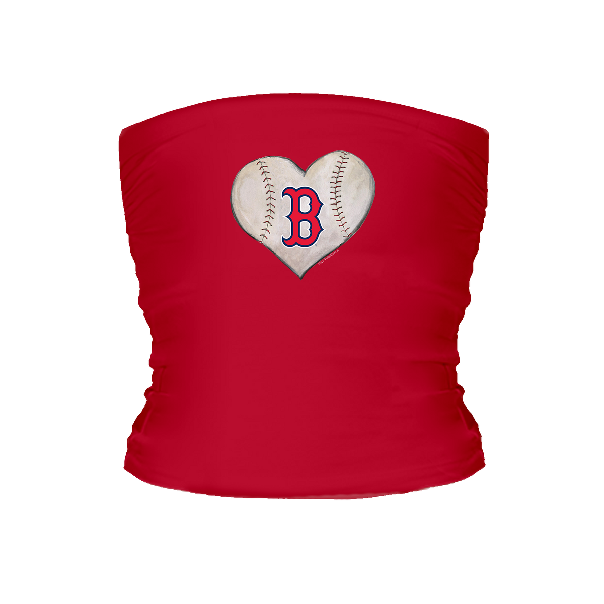 Boston Red Sox Stitched Heart Tube Top - Tiny Turnip