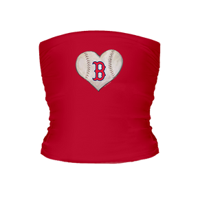Boston Red Sox Stitched Heart Tube Top - Tiny Turnip
