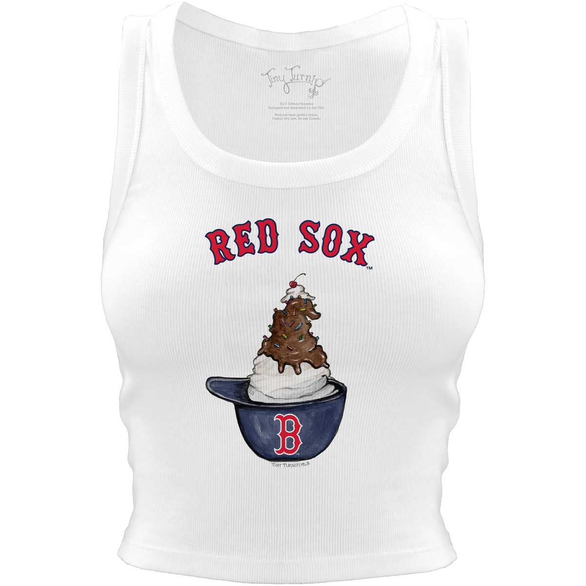 Boston Red Sox Sundae Helmet Crop Tank - Tiny Turnip