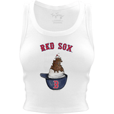 Boston Red Sox Sundae Helmet Crop Tank - Tiny Turnip