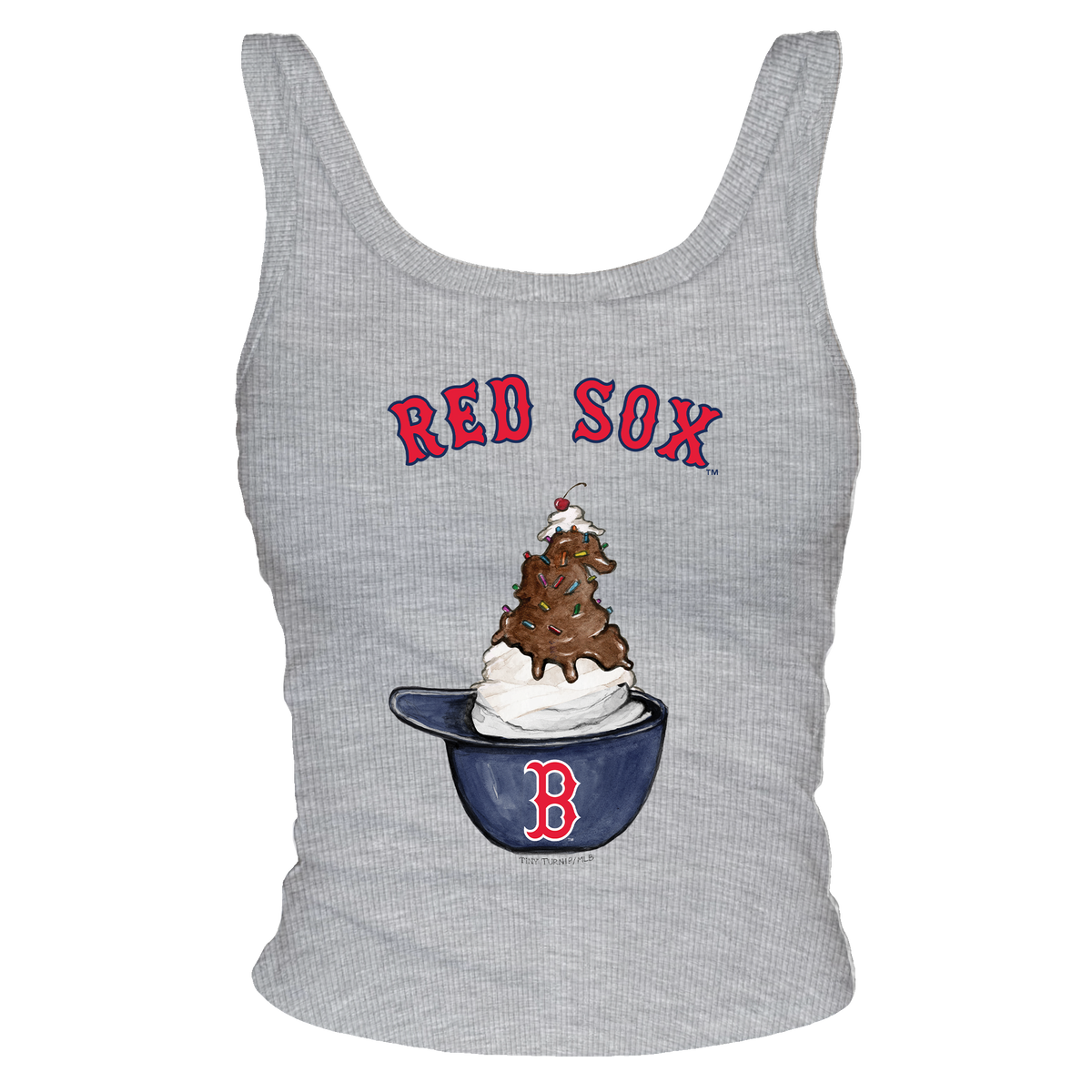 Boston Red Sox Sundae Helmet Ribbed Tank