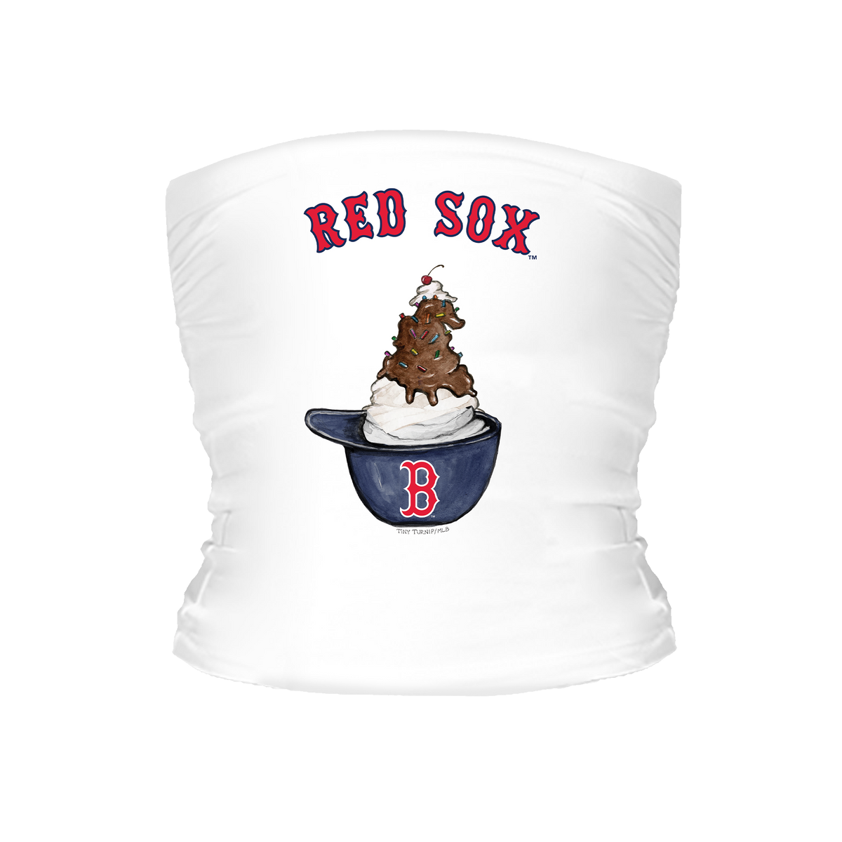 Boston Red Sox Sundae Helmet Tube Top - Tiny Turnip