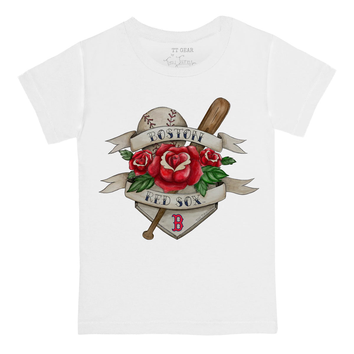 Boston Red Sox Tattoo Rose Tee Shirt