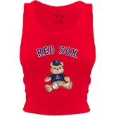 Boston Red Sox Teddy Crop Tank - Tiny Turnip