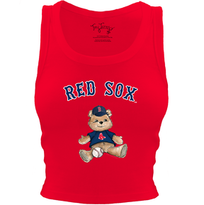 Boston Red Sox Teddy Crop Tank - Tiny Turnip