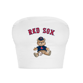 Boston Red Sox Teddy Crop Tube Top - Tiny Turnip
