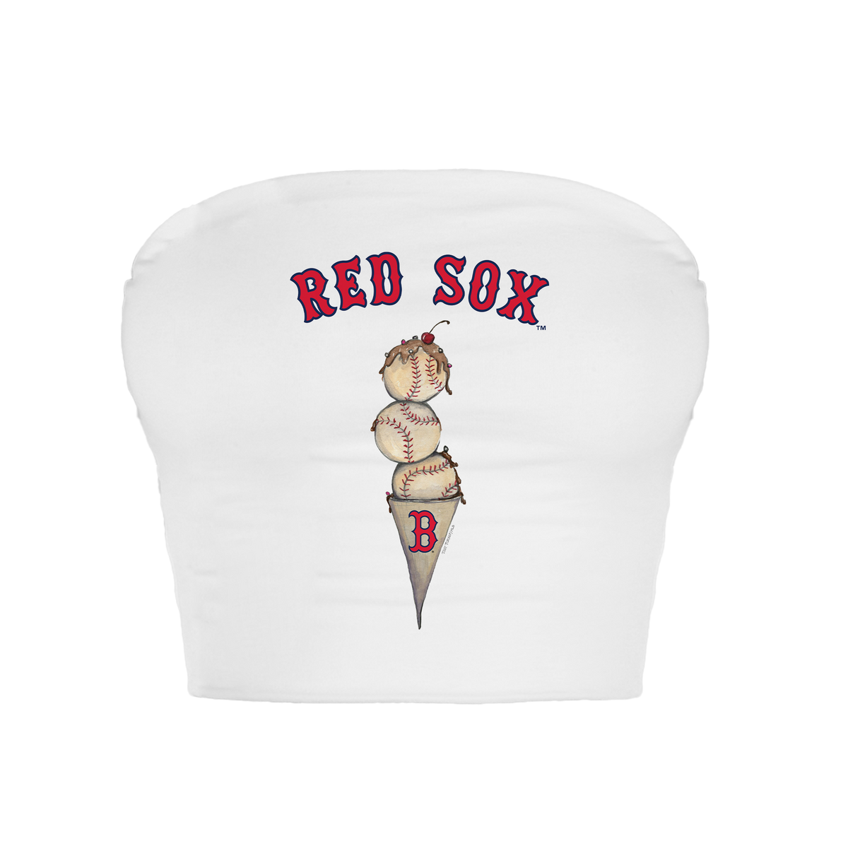 Boston Red Sox Triple Scoop Crop Tube Top