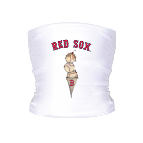 Boston Red Sox Triple Scoop Tube Top - Tiny Turnip